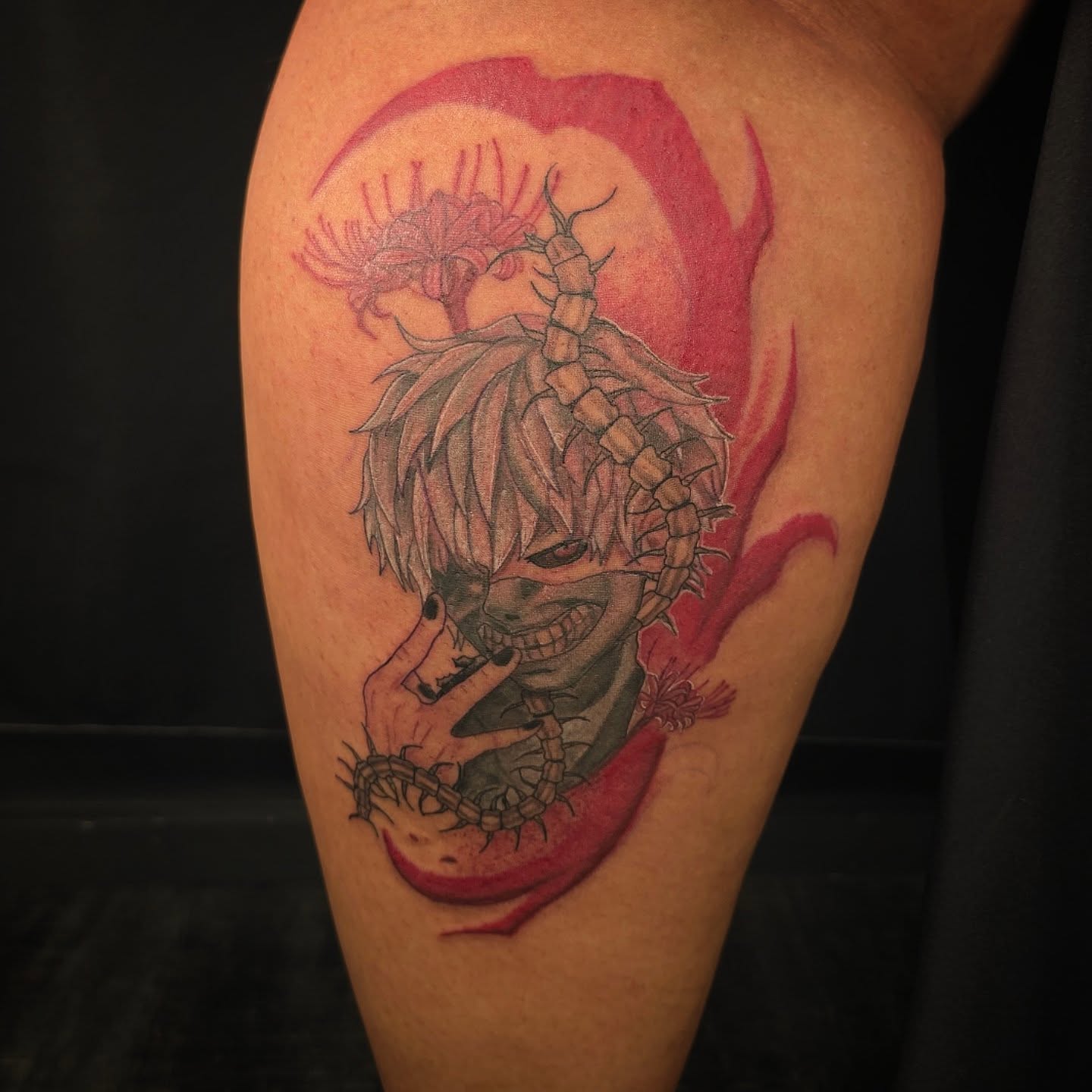 Thank you Kayla for allowing me to do this piece! 
.
.
.
.
#tokyoghoultattoos #animetattoos #dmvartists #marylandtattooartist