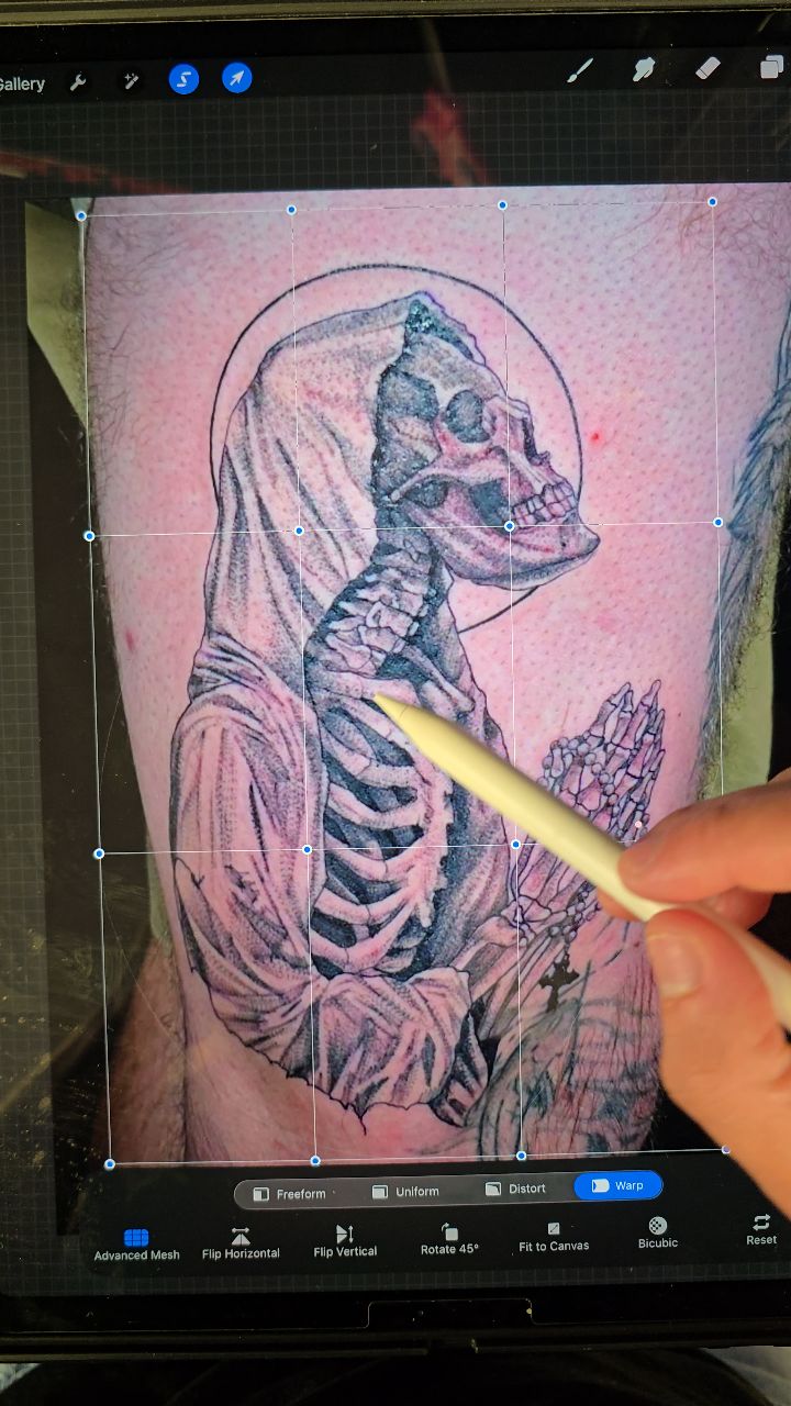 Because reels get more engagement, look at this dancing skull. #redoctopustattoo #dmvtattooartist #marylandtattooartist #prayingtattoo