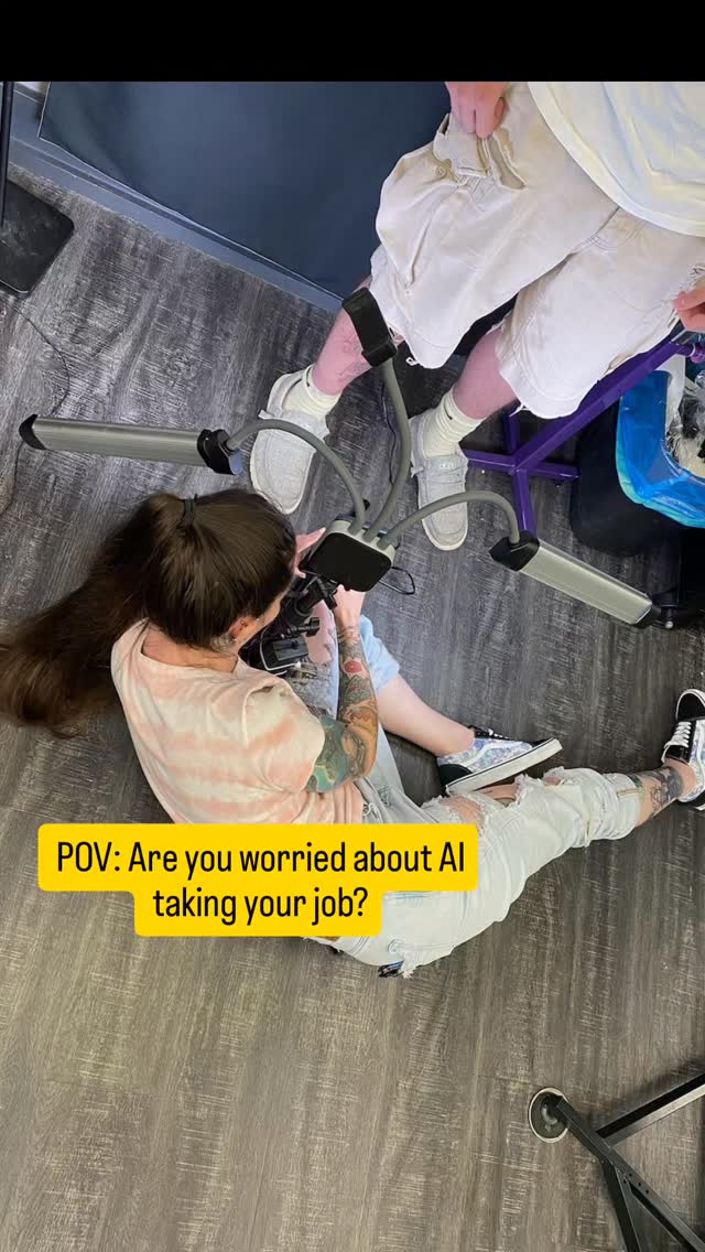 Am I worried about AI? Nope, because you won't get this type of personality with AI. #dmvartists #marylandtattooartist #redoctopustattoo #dmvlife